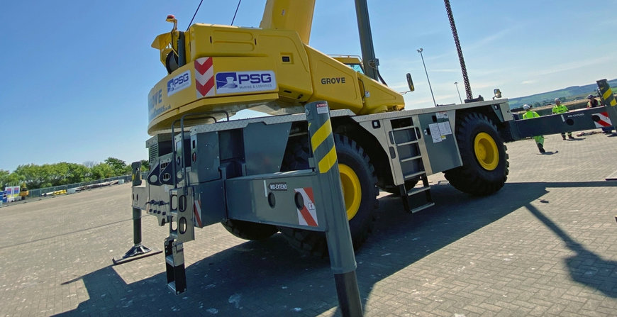 PSG MARINE & LOGISTICS TAKES DELIVERY OF THE FIRST GROVE GRT8100-1 TO ARRIVE IN THE UK